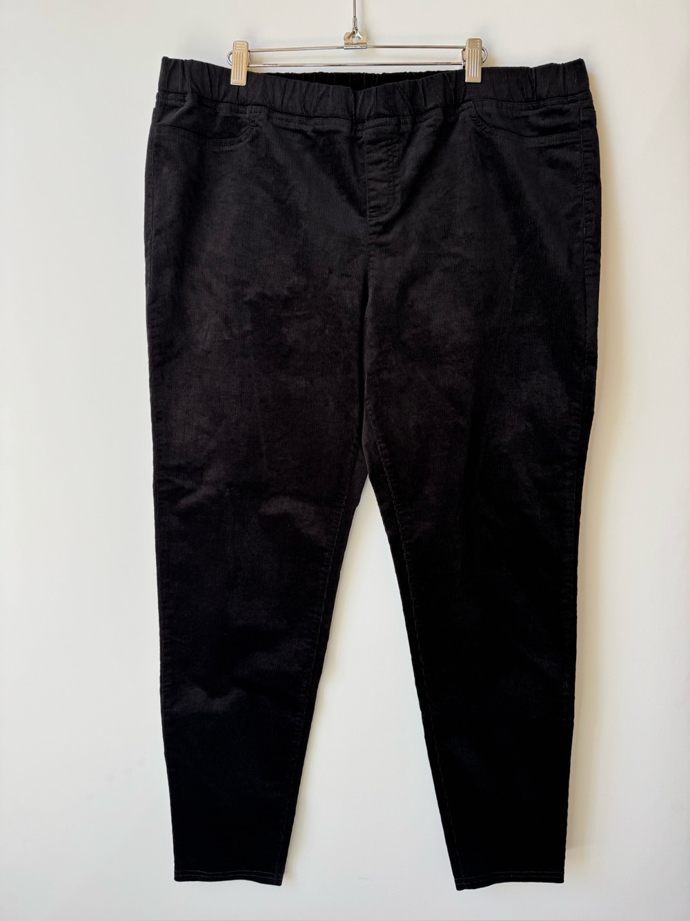 NWT Eileen Fisher Organic Cotton Tencel Corduroy Jegging Black Sz XL - Picture 2 of 10